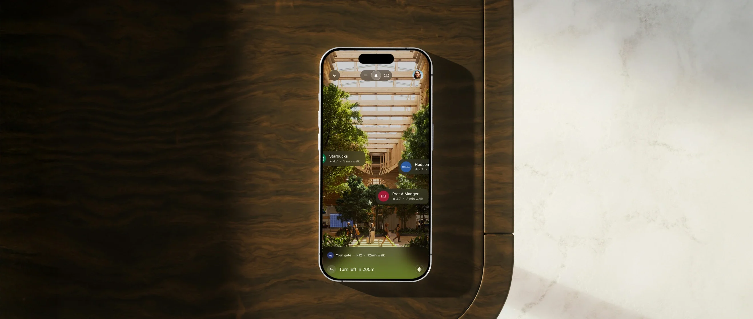 Aura. Replacing the map with the camera, so travellers stop translating and start walking.