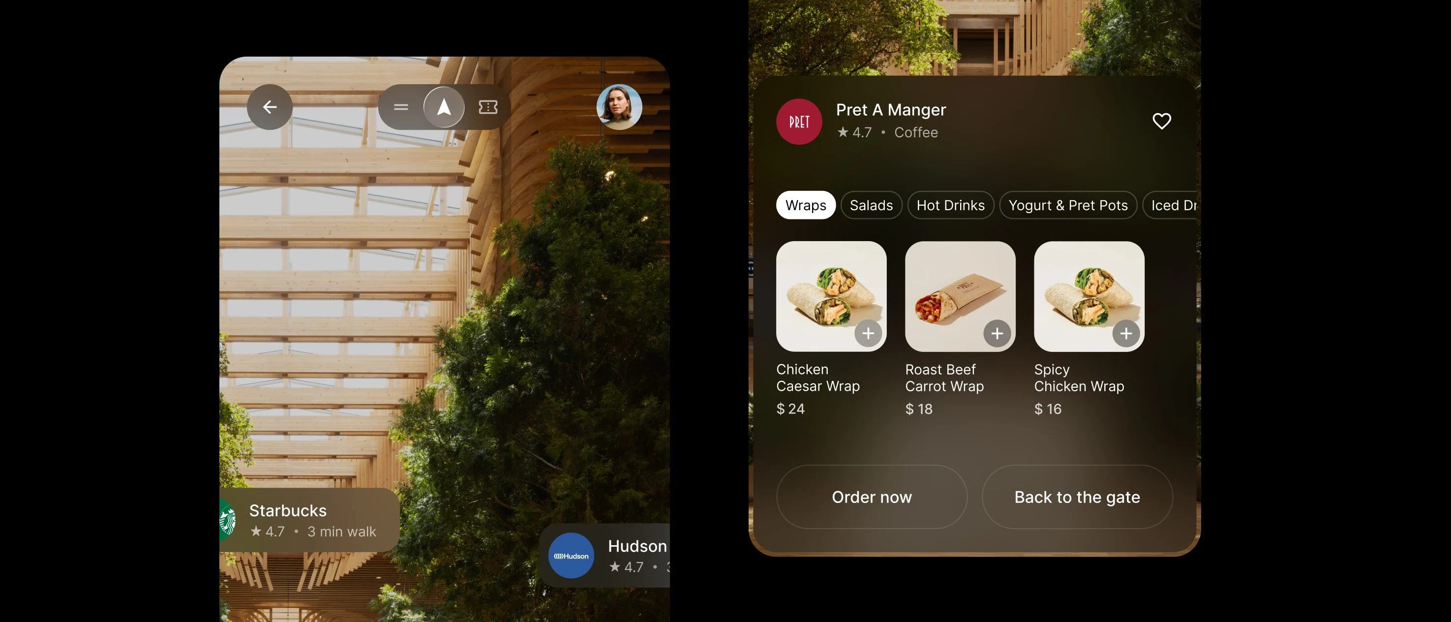 Blur and transparency as hierarchy