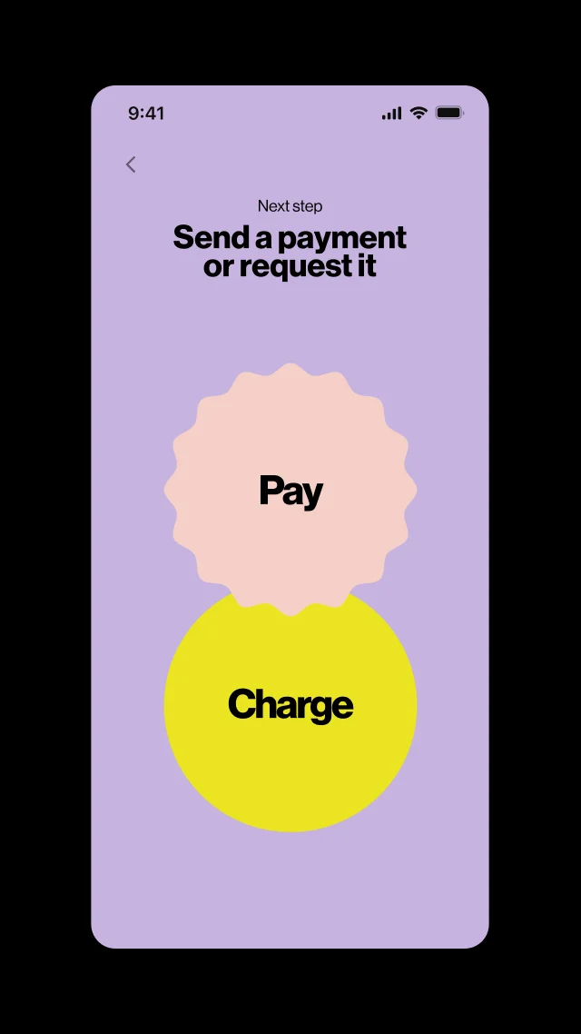 Choosing to pay a friend or charge them